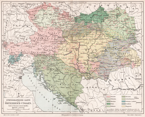 Ethnographische Karte von Oesterreich-Ungarn